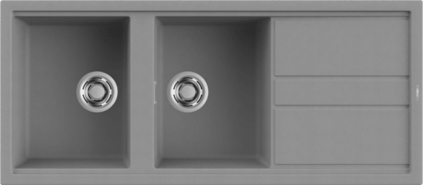Elleci GRANITEK 2 Bowl Sink with Drainer