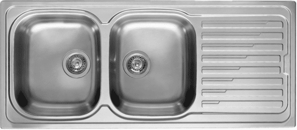 Elleci Stainless Steel 2 Bowl Sink with Drainer - SKY 500