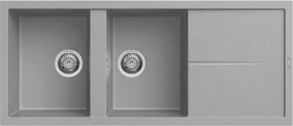 Elleci KERATEK 2 Bowl Sink with Drainer