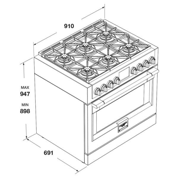 Fulgor Milano Professional Range Cooker 36" - Image 8