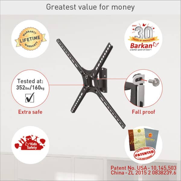 Barkan Swivel And Tilt TV Wall Mount 13"- 65" Screens - Image 4