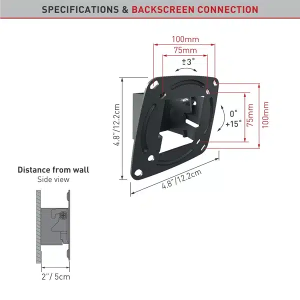 Barkan Tilt TV Wall Mount 13"- 29" Screens - Image 5