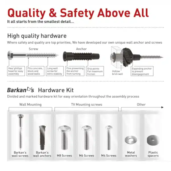 Barkan Tilt TV Wall Mount 13"- 29" Screens - Image 3