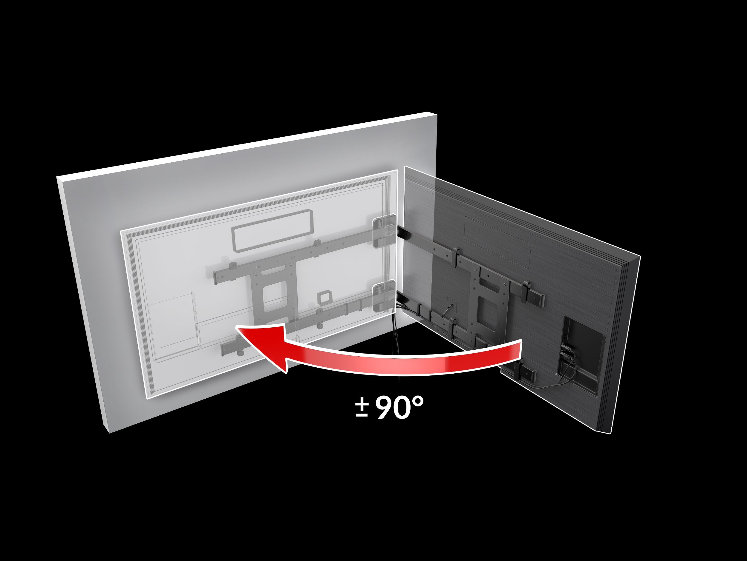 Tv Rotation Pivot Meliconi TV Wall Mount Bracket 90° TV Rotation 55