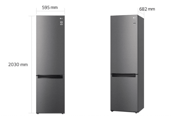 LG freestanding fridge freezer 2030x595mm Dark Graphite - Image 3