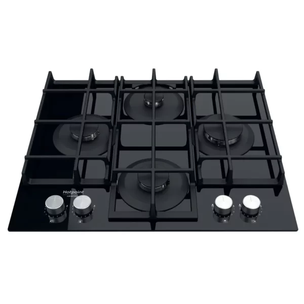 Hotpoint HAGS 61F/BK Gas Hob Tempered Glass 60 - Image 2