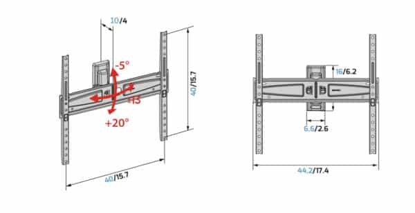 Meliconi Tilting TV Wall Bracket 40" - 65" Screens - Image 9