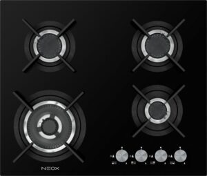 Neox Crystal Line HE Gas Hob Tempered Glass 60