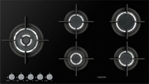 Neox Crystal Line HE Gas Hob Tempered Glass 90