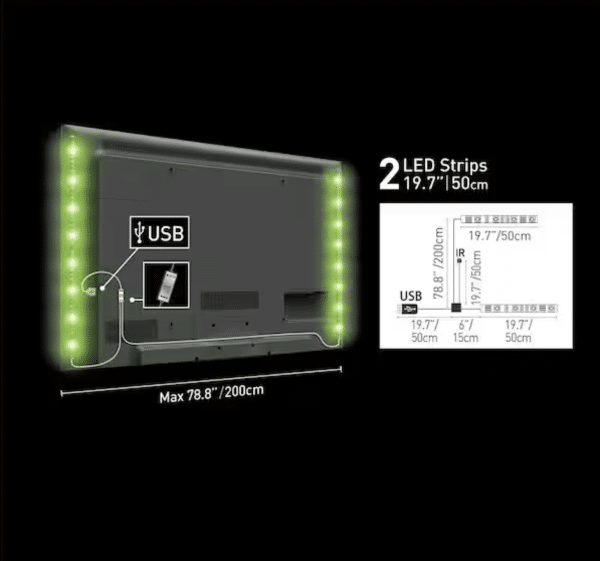 Barkan USB Multi-Color Moodlight for TV - Image 3