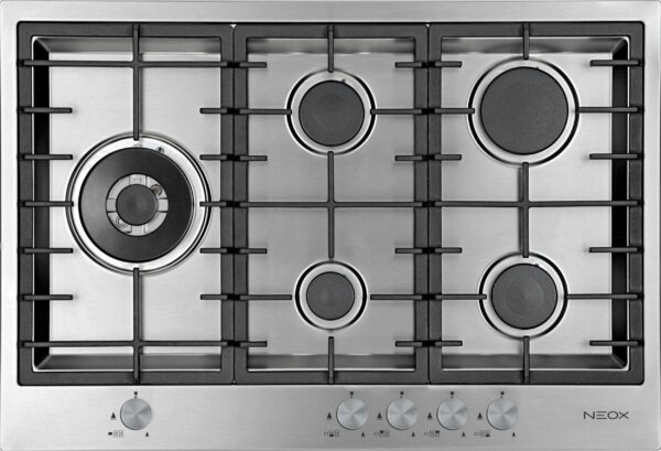 Neox Flat Line Gas Hob Stainless Steel 75