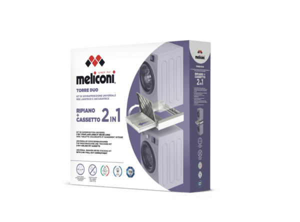Meliconi Stacking Kit With Extractable Shelf With Drawer - Image 7