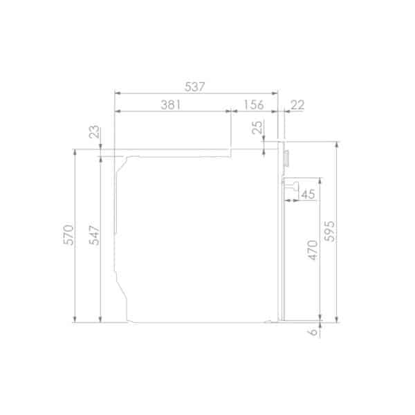 Pando Premium Built-in Self Cleaning Oven 600mm - Image 2