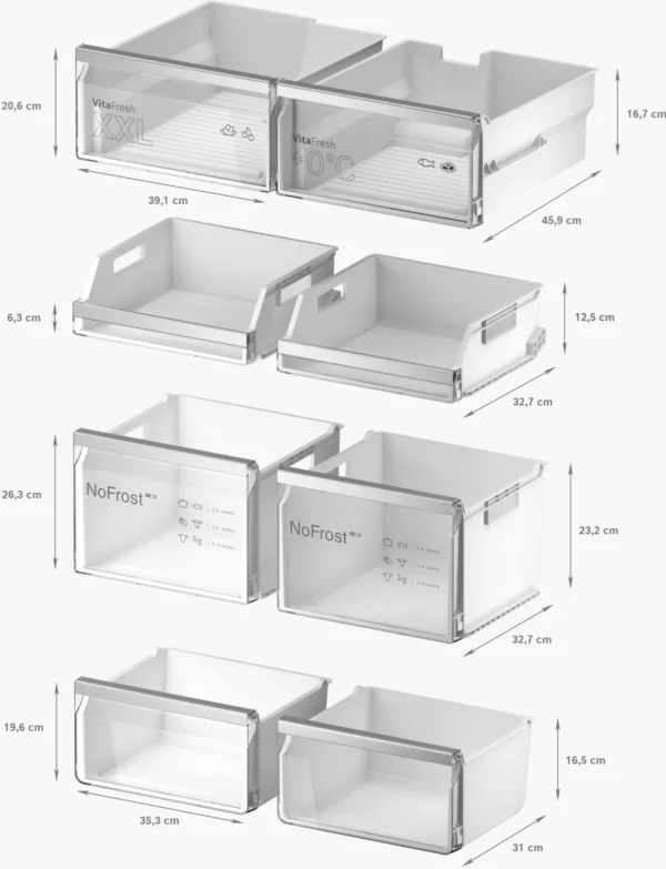 Bosch Series 6 French Door Fridge Freezer 1830x905mm Stainless steel (with anti-fingerprint) - Image 9