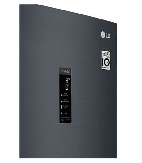 LG freestanding fridge freezer 2030x595mm Black Steel - Image 3