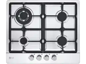 LG 60cm gas hob | Power 8.5kW | 4 burners, Anti-tip cast iron grids | Stainless steel