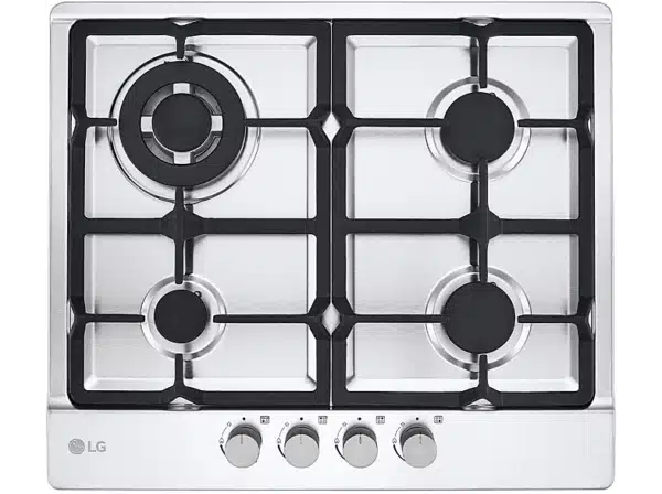 LG 60cm gas hob | Power 8.5kW | 4 burners, Anti-tip cast iron grids | Stainless steel