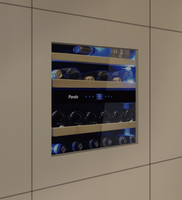 Pando built in wine cooler for lay over decor panel 60x60cm