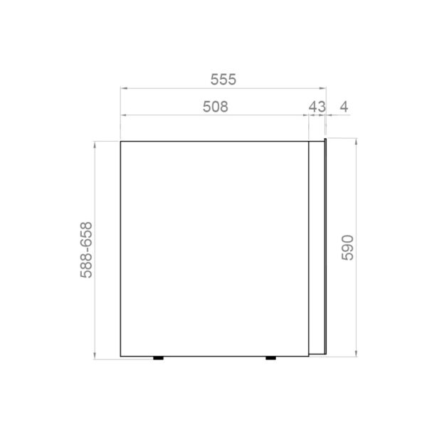 Pando built in wine cooler for lay over decor panel 60x60cm - Image 3