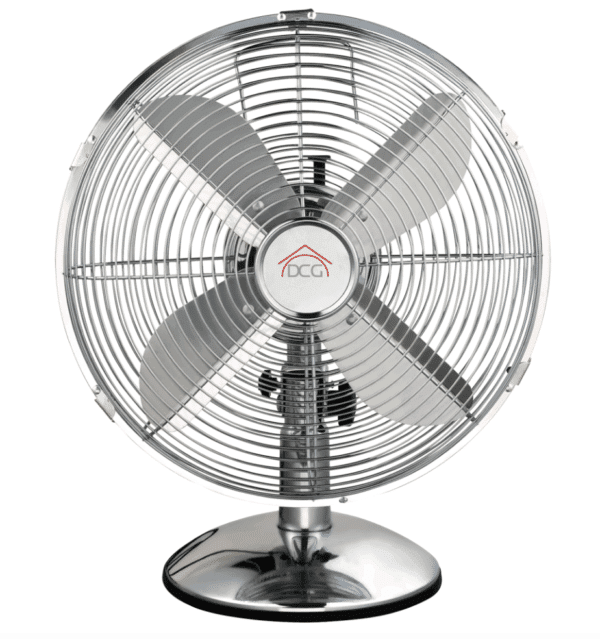 DCG VE1612SS Metal Blades Chrome Desk Fan