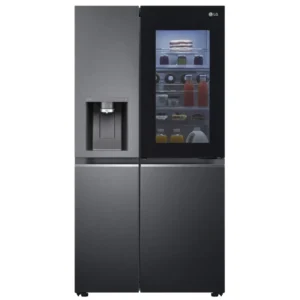 LG 635L InstaView™ American Style Fridge Freezer Matte Black Total No Frost