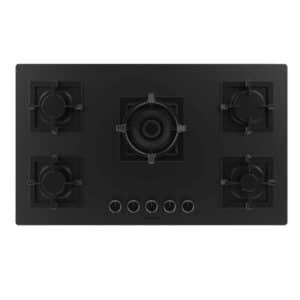 CECOTEC Built in 90 gas hob Matt black glass