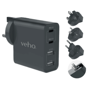 Veho TA-45 Multi region universal USB charger plug adapter