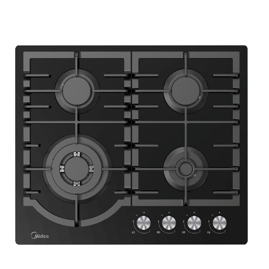 Midea Built-in Gas Black Glass Hobs